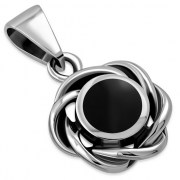 Black Onyx Silver Pendant, p627